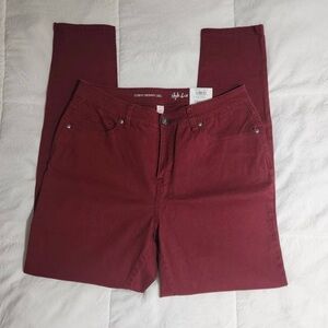 Stylish Lee Women's Burgundy Jeans